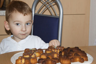 Portrait of boy looking away