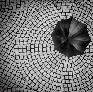 High angle view of an umbrella