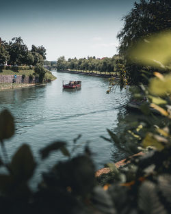 Scenic view of river against sky