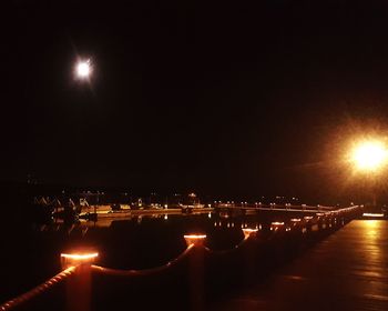 Illuminated city at night