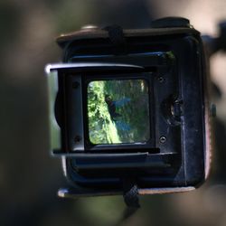 Close-up of camera phone