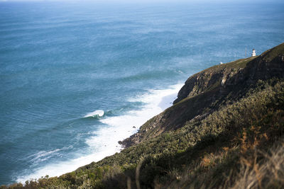 Lighthouse matxitxako on the coast of basque spain