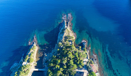 High angle view of sea