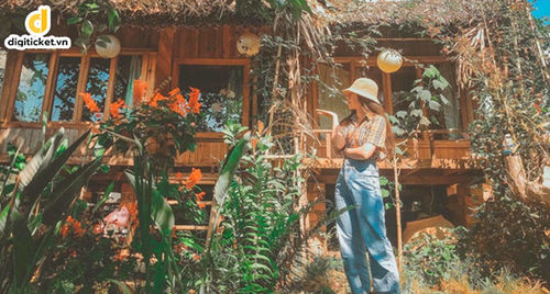 Full length of man standing by plants