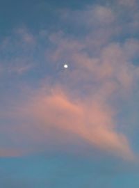 Low angle view of sky at sunset