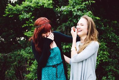 Portrait of young woman