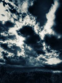 Low angle view of cloudy sky