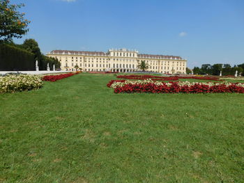 Schonbrunn palace against blue sky