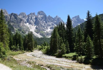 Scenic view of rocky mountains