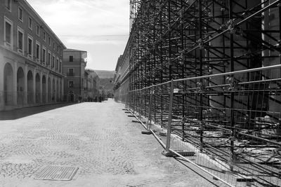 Road amidst buildings in city