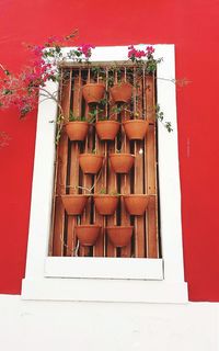 Close-up of red wall