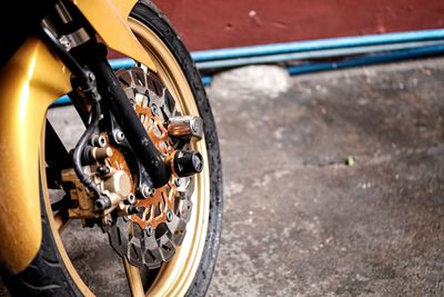 Close-up of motorcycle