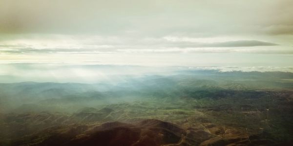 Aerial view of landscape against sky