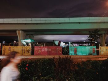 Illuminated city at night