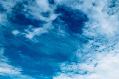 Low angle view of clouds in sky