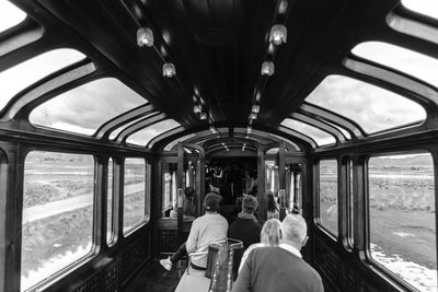 Passengers in train