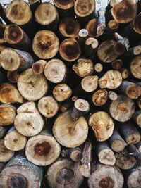 Full frame shot of logs