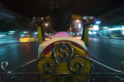 View of illuminated street light at night