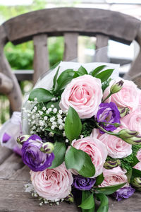 Close-up of rose bouquet