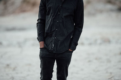 Man standing on beach