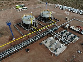 High angle view of construction site