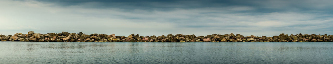 Panoramic view of sea against sky