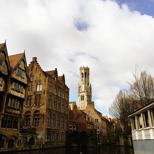 Low angle view of buildings against sky