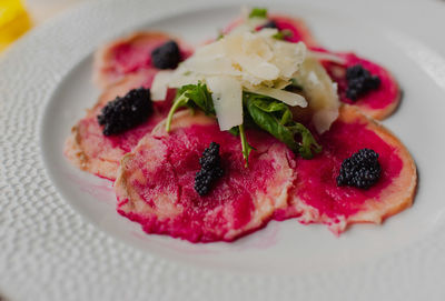 Close-up of food in plate