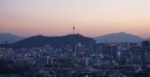 City at sunset