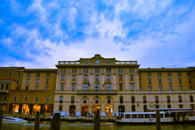 Building against cloudy sky