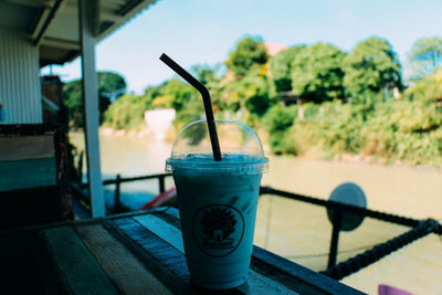 Close-up of drink on table