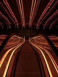 Low angle view of escalator