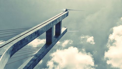 Low angle view of bridge against sky