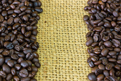 Close-up of roasted coffee beans