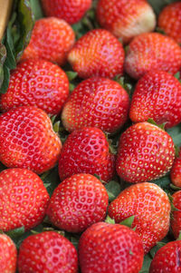 Full frame shot of strawberries