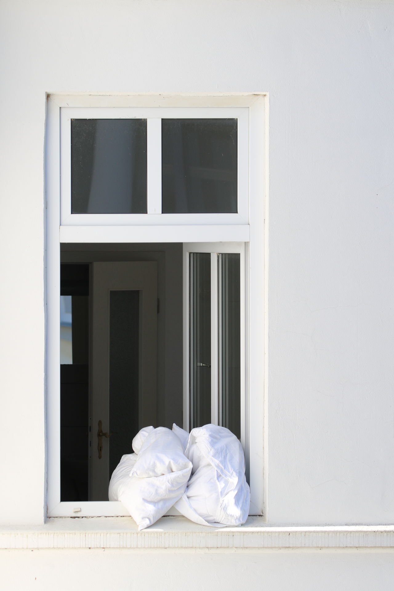 Pillows in window