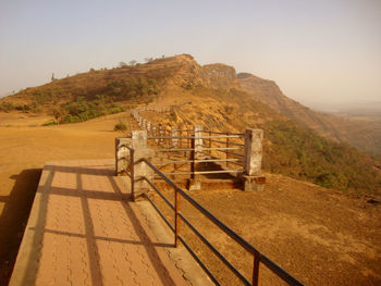 Scenic view of landscape against clear sky