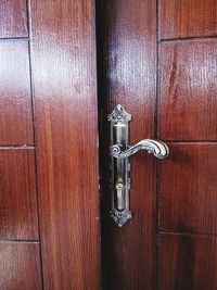 Close-up of metal door