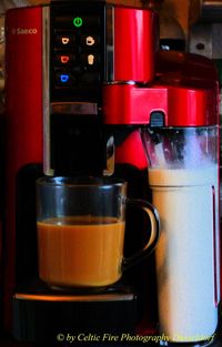 Close-up of coffee cup on table