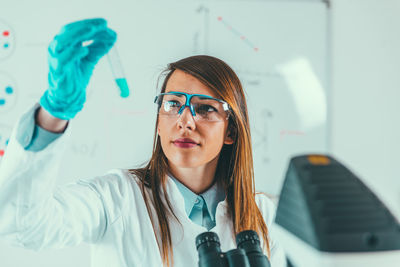 Young woman working in laboratory