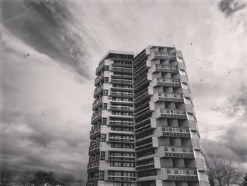 Low angle view of buildings against sky