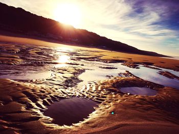 Reflection of sky in water