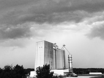 High section of building against cloudy sky