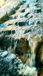 Scenic view of waterfall