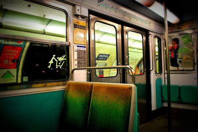 Interior of train