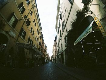 Narrow alley in city