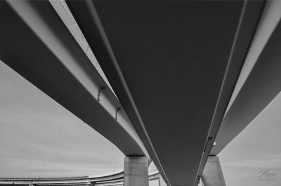 Low angle view of bridge against sky