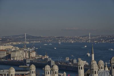 Aerial view of city at waterfront