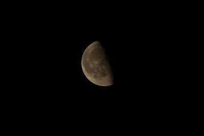 Low angle view of moon in sky