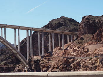 Scenic view of mountains against clear sky